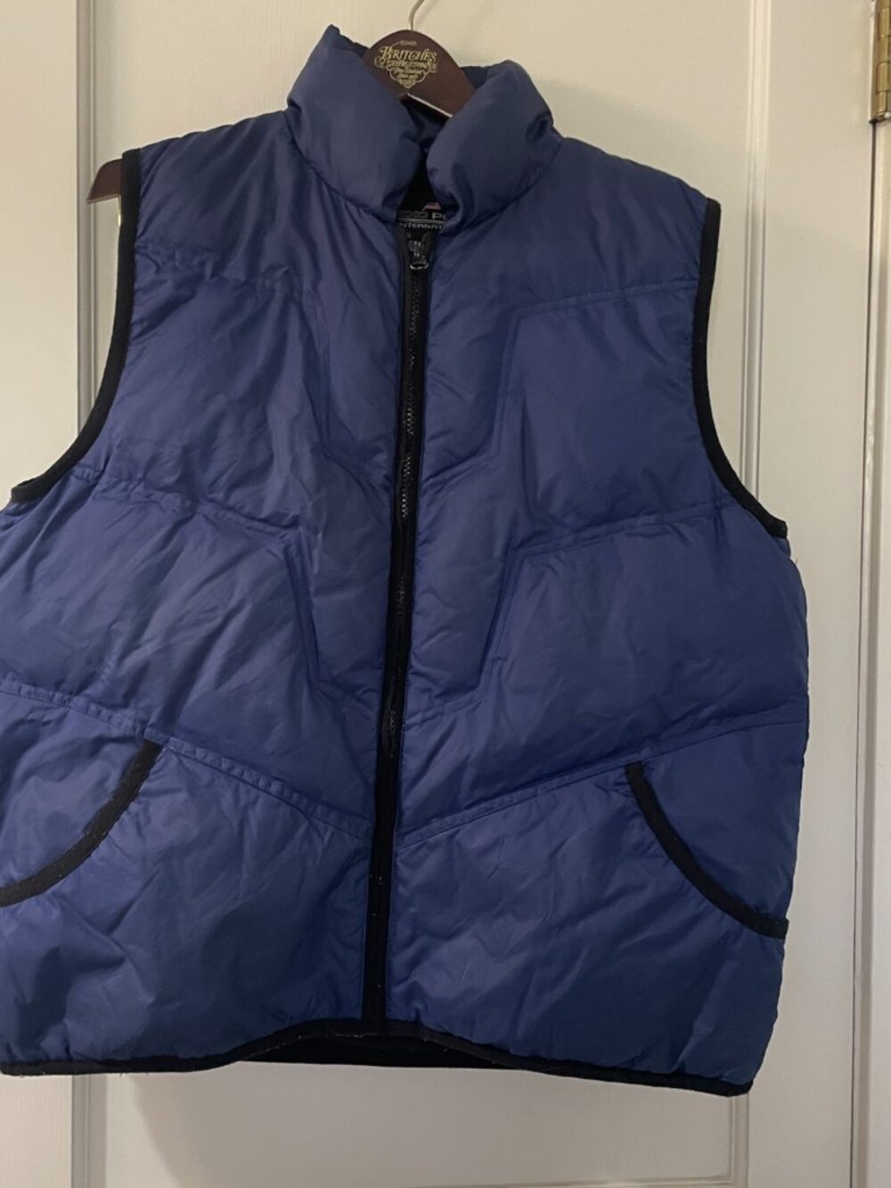 Men's Down Vest Exo Polo Size Medium Puffer Quilted Full Zip Travel Outdoor - Picture 2 of 10